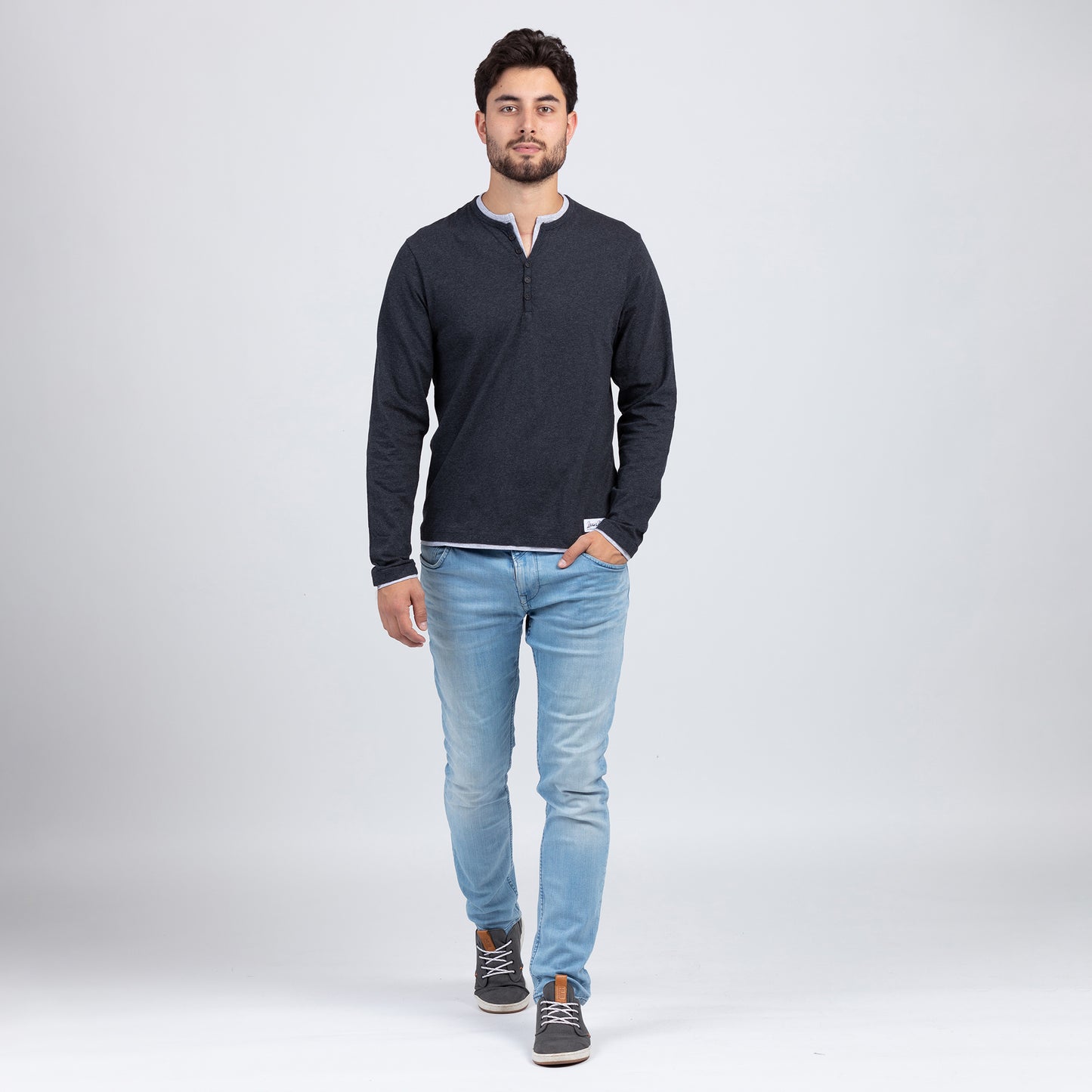 Jersey-Longsleeve Herren Dark Melange