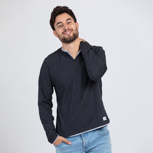 Jersey-Longsleeve Herren Dark Melange