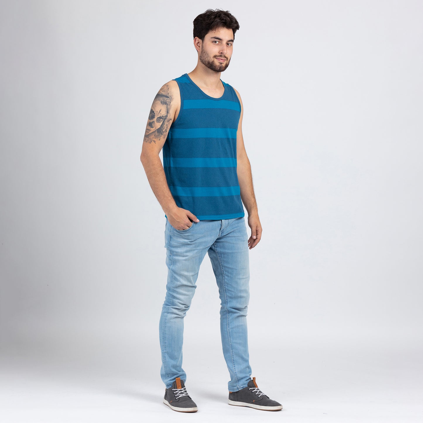 Melange Stripes Tank Top Herren