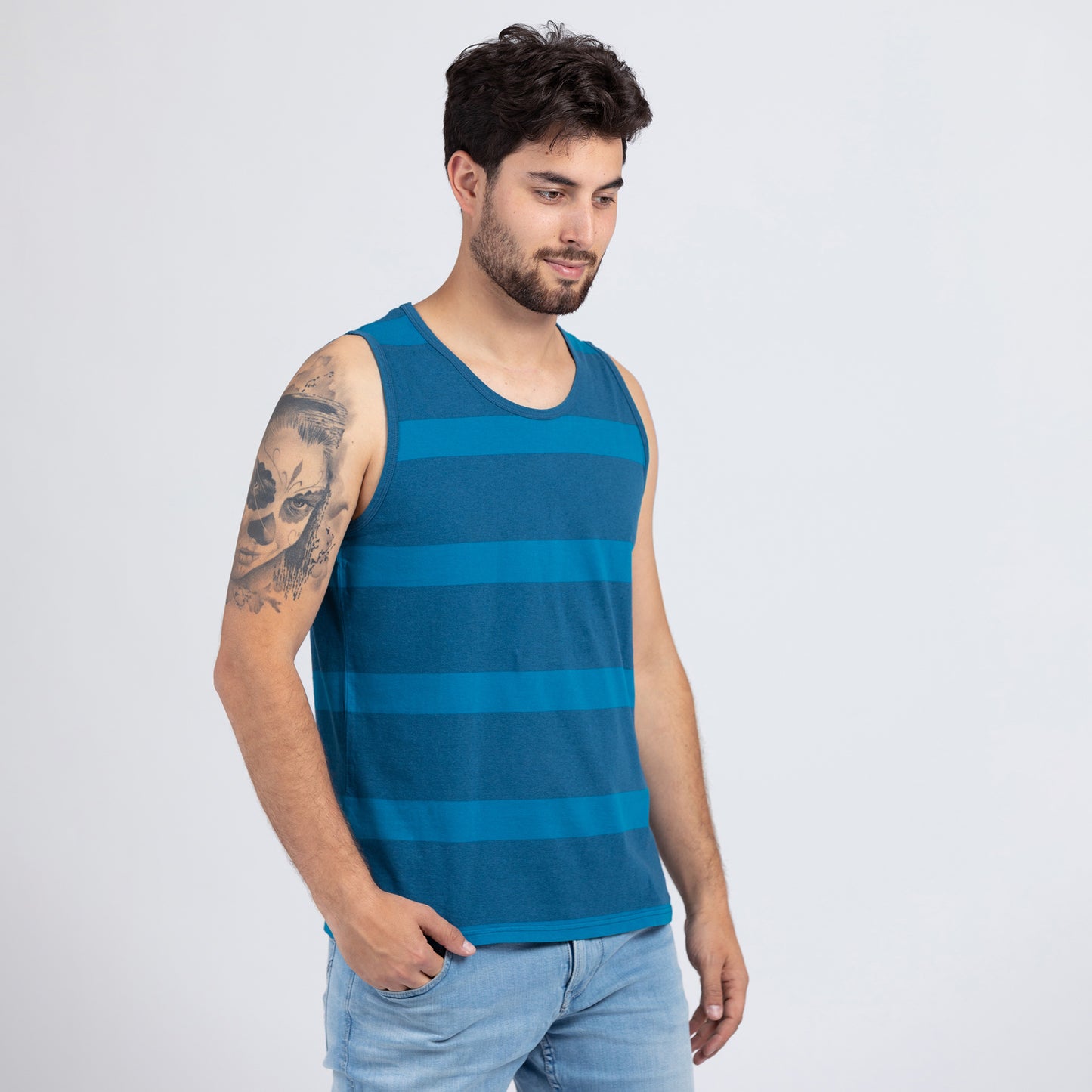 Melange Stripes Tank Top Herren