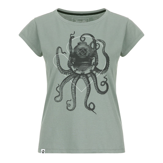 Nautical Octopus T-Shirt Damen