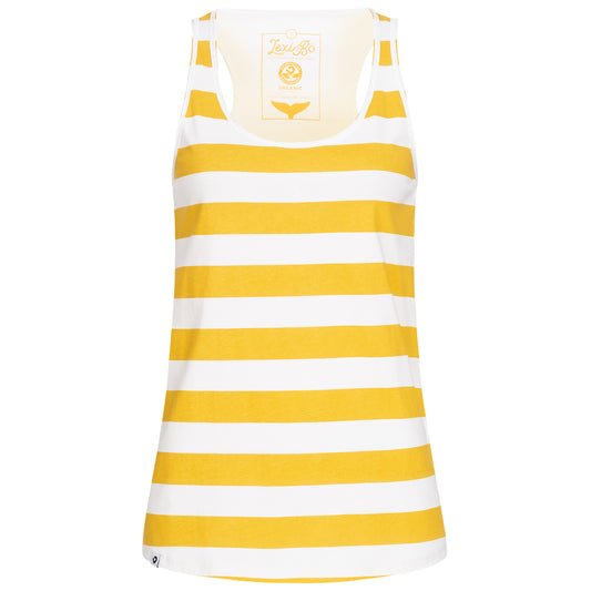 Yellow Stripes Tank Top Damen